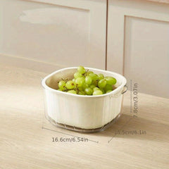 2 in 1 Double Layer Drainage Basket Washing Basin for Fruits and Vegetables
