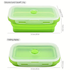 4pcs Leakproof Silicone Insulated Lunch Box Collapsible Bento Box