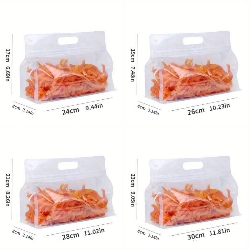 10pcs Reusable Silicone Storage Bags Leakproof Kitchen Organizer Snack Bags