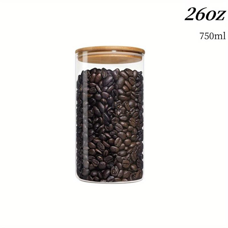 Set of 4 Glass Jars Airtight Lids Candy Storage High Borosilicate Containers