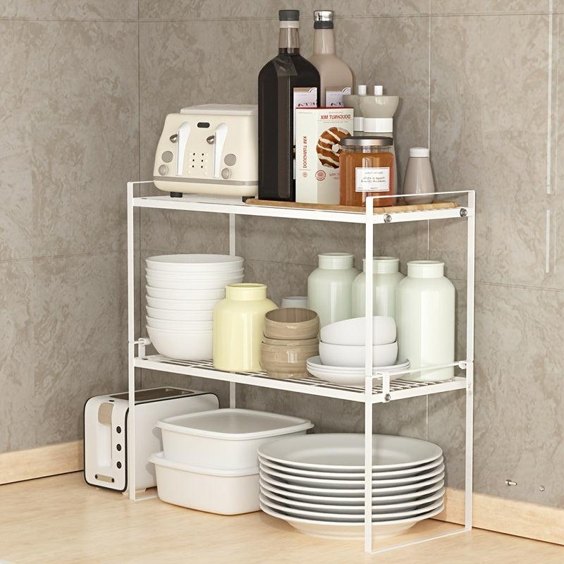 1pc Detachable Kitchen Shelf Cooker Organizer Spice Storage Dish Rack