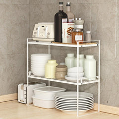 1pc Detachable Kitchen Shelf Cooker Organizer Spice Storage Dish Rack
