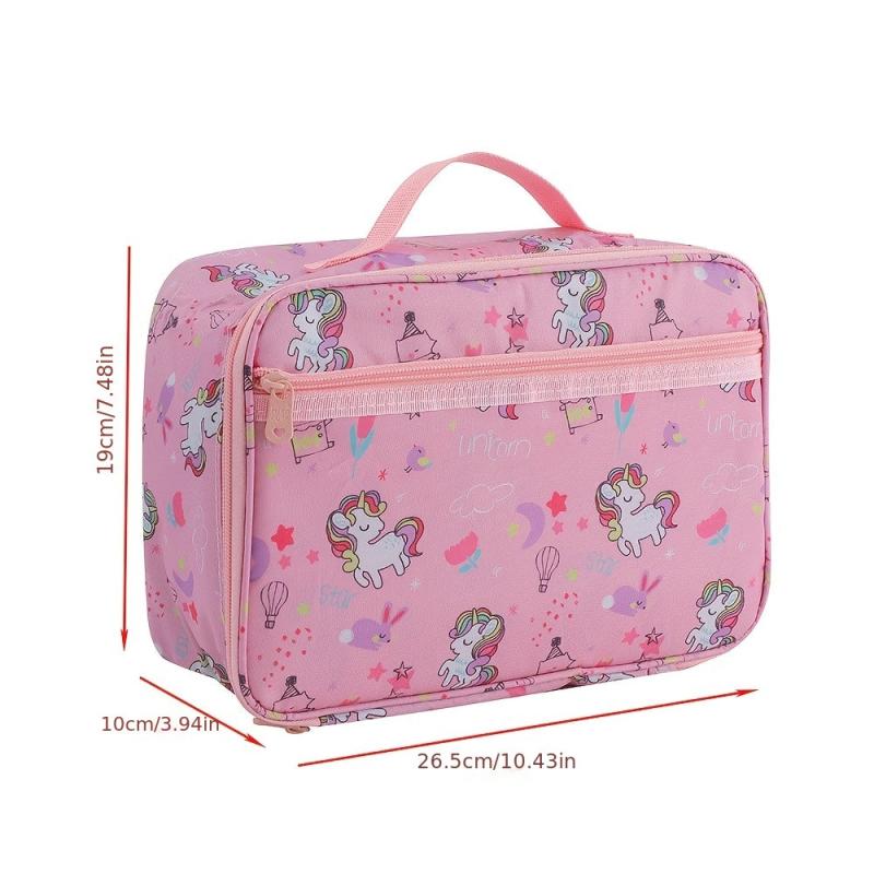 Unicorn Pattern Mini Lunch Bag for Teens at School