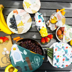 Organic Beeswax Wraps Set for Food Storage Zero Waste Wrap