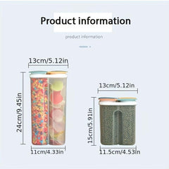 1pc Food Storage Container Transparent Seal Jar Tank Divider Boxes Plastic