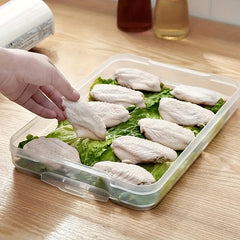 Portable Dumpling Box with Timer and Large Capacity Crisper