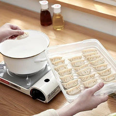Portable Dumpling Box with Timer and Large Capacity Crisper