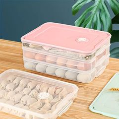 Portable Dumpling Box with Timer and Large Capacity Crisper