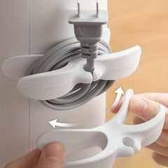 2pcs Wire Storage Winder Plug Fixer Power Cord Storage Hook