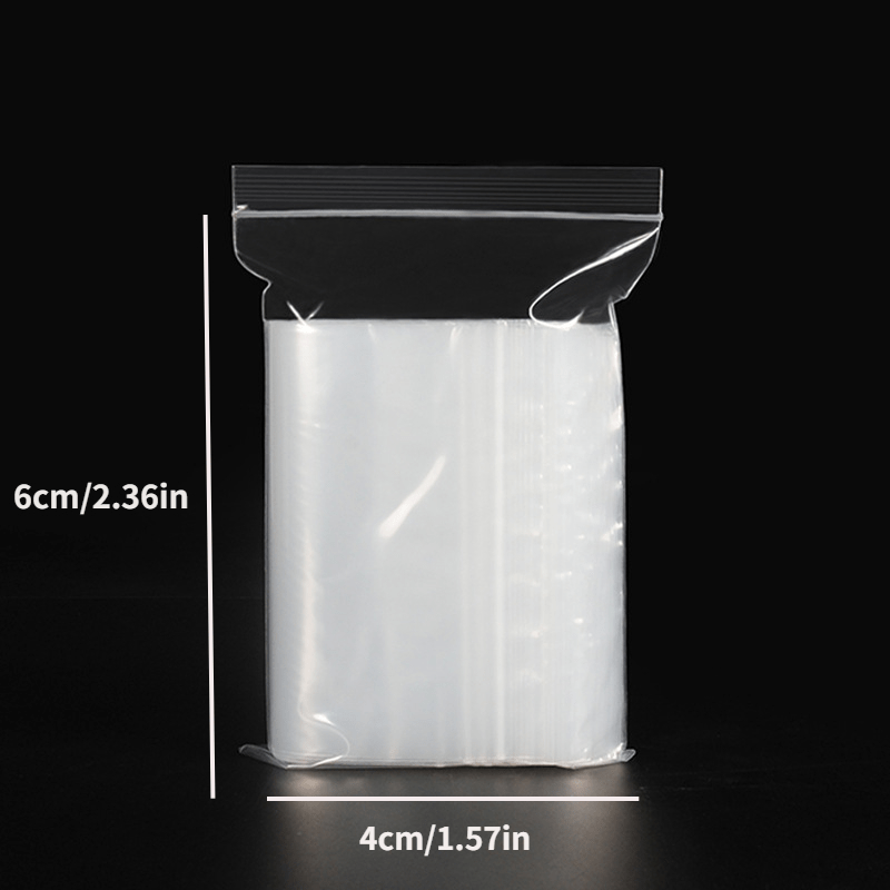 100pcs Clear Zipper Bag Sealed Food Storage Zip Lock Bag