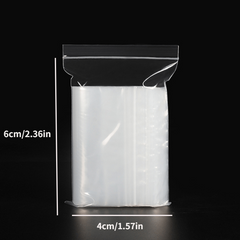 100pcs Clear Zipper Bag Sealed Food Storage Zip Lock Bag