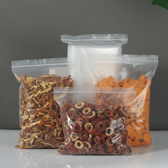 100pcs Clear Zipper Bag Sealed Food Storage Zip Lock Bag