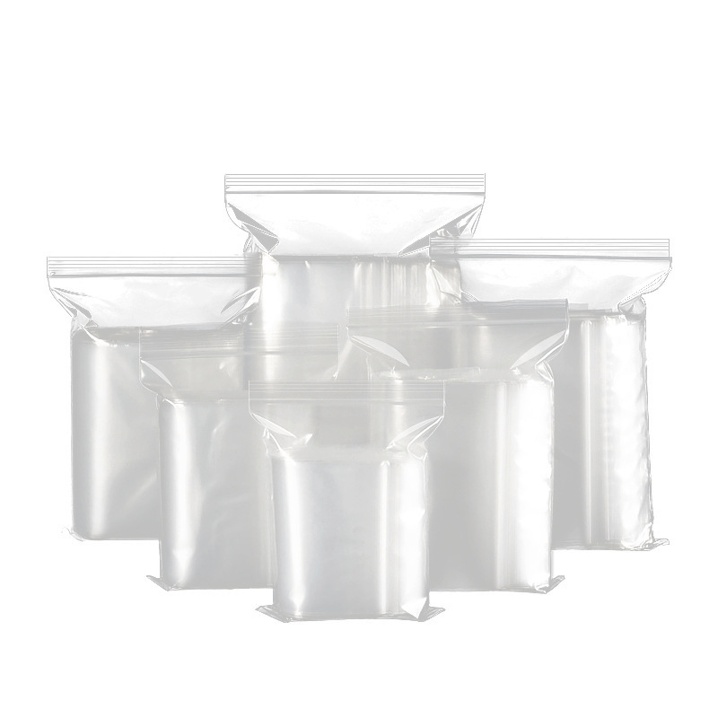 100pcs Clear Zipper Bag Sealed Food Storage Zip Lock Bag