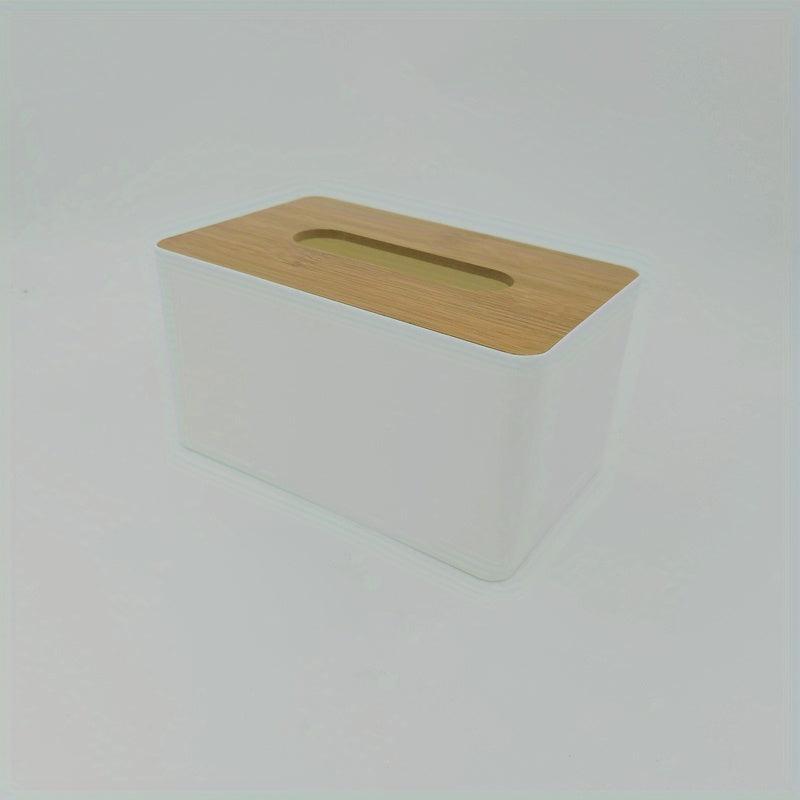 European Style Paper Towel Box with Wood Cover