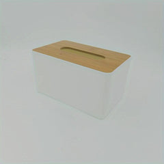 European Style Paper Towel Box with Wood Cover
