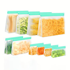 3Pcs Reusable Food Storage Bags Leakproof Freezer Ziplock Bags BPA Organizer