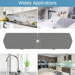 Silicone Faucet Handle Drip Catcher Tray Sink Splash Guard