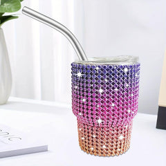 3oz Stainless Steel Tumbler Shot Cup With Lid And Straw
