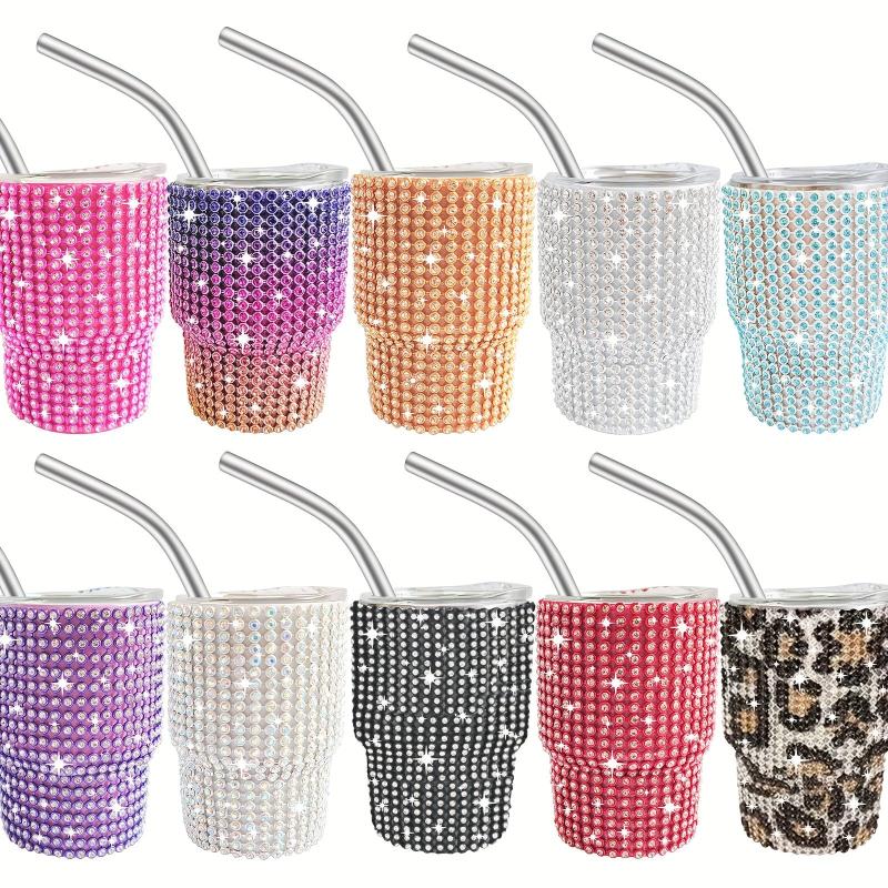 3oz Stainless Steel Tumbler Shot Cup With Lid And Straw