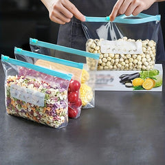 45pcs Sealed Storage Bag Refrigerator Food Fresh keeping Zipper Slide Lock Bag