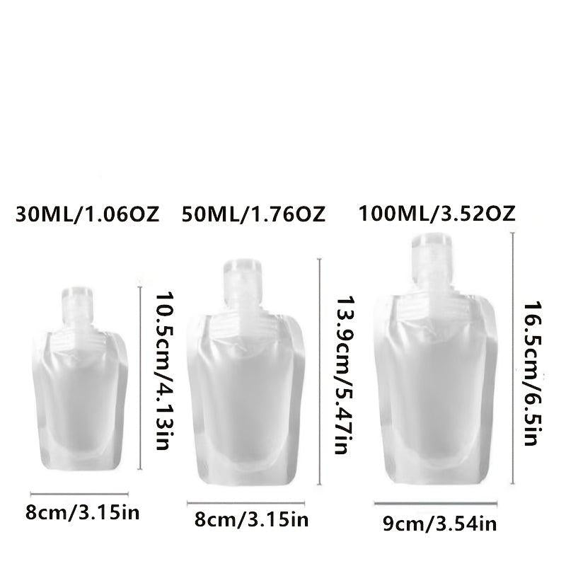 3pcs Travel Lotion Dispensing Bottle Cosmetic Water Portable Disposable Bag