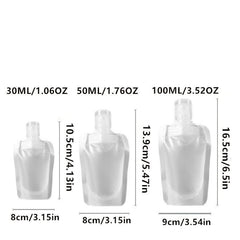 3pcs Travel Lotion Dispensing Bottle Cosmetic Water Portable Disposable Bag
