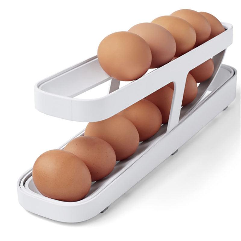 Rolling Refrigerator Egg Dispenser for Egg Storage and Organization