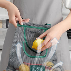 Portable Vegetable Storage Mesh Bag for Kitchen Wall-mounted Fru