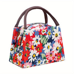 Thermal Insulated Flower Pattern Lunch Bag Bento Box Waterproof Lunches
