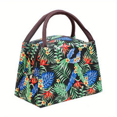 Thermal Insulated Flower Pattern Lunch Bag Bento Box Waterproof Lunches