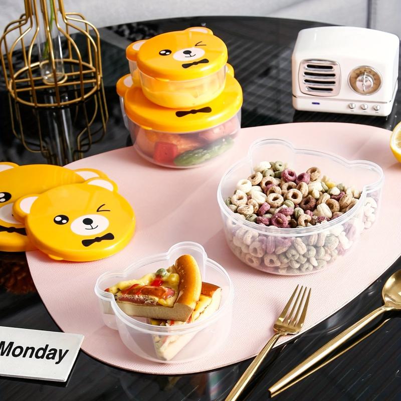 Leakproof Flip Top Snack Box Set for Students Adults - 4pcs