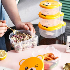 Leakproof Flip Top Snack Box Set for Students Adults - 4pcs