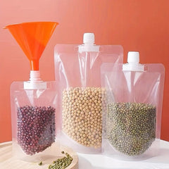 4pcs Leak Proof Grain Storage Bags - Transparent, Moisture and Insect Proof