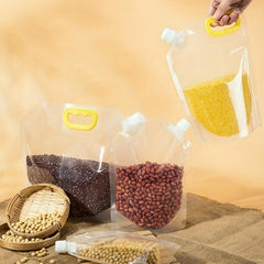 4pcs Leak Proof Grain Storage Bags - Transparent, Moisture and Insect Proof