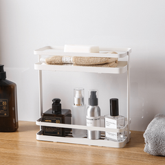 2 Tier Spice Rack Storage Organizer for Kitchen Bathroom Countertop Cabinet