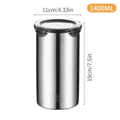 Stainless Steel Food Storage Containers Airtight Jars Sealed Fresh Box