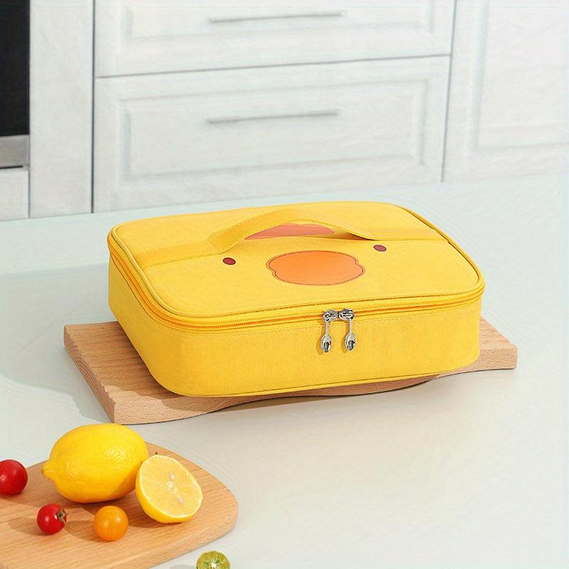 Cartoon Chicken Handheld Bento Bag Insulated Lunch Bag