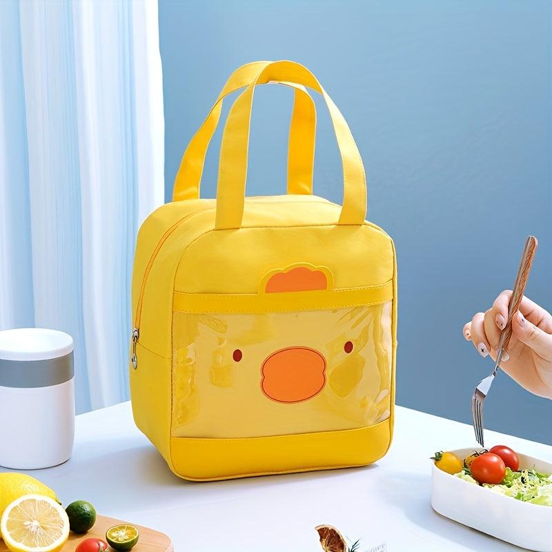 Cartoon Chicken Handheld Bento Bag Insulated Lunch Bag