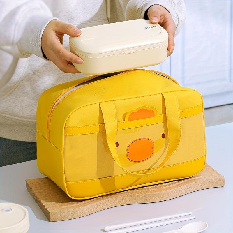 Cartoon Chicken Handheld Bento Bag Insulated Lunch Bag