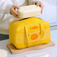 Cartoon Chicken Handheld Bento Bag Insulated Lunch Bag