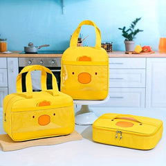 Cartoon Chicken Handheld Bento Bag Insulated Lunch Bag
