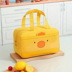 Cartoon Chicken Handheld Bento Bag Insulated Lunch Bag