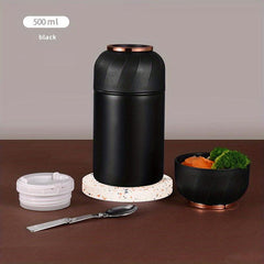 16oz Vacuum Insulated Food Jar Stainless Steel Lunch Box with Spoon