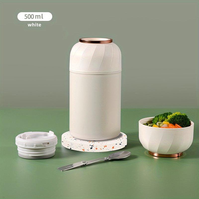 16oz Vacuum Insulated Food Jar Stainless Steel Lunch Box with Spoon