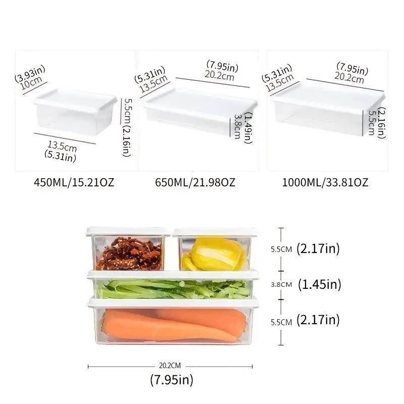 Transparent Refrigerator Storage Box for Fresh Food and Vegetables