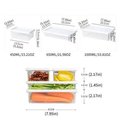 Transparent Refrigerator Storage Box for Fresh Food and Vegetables