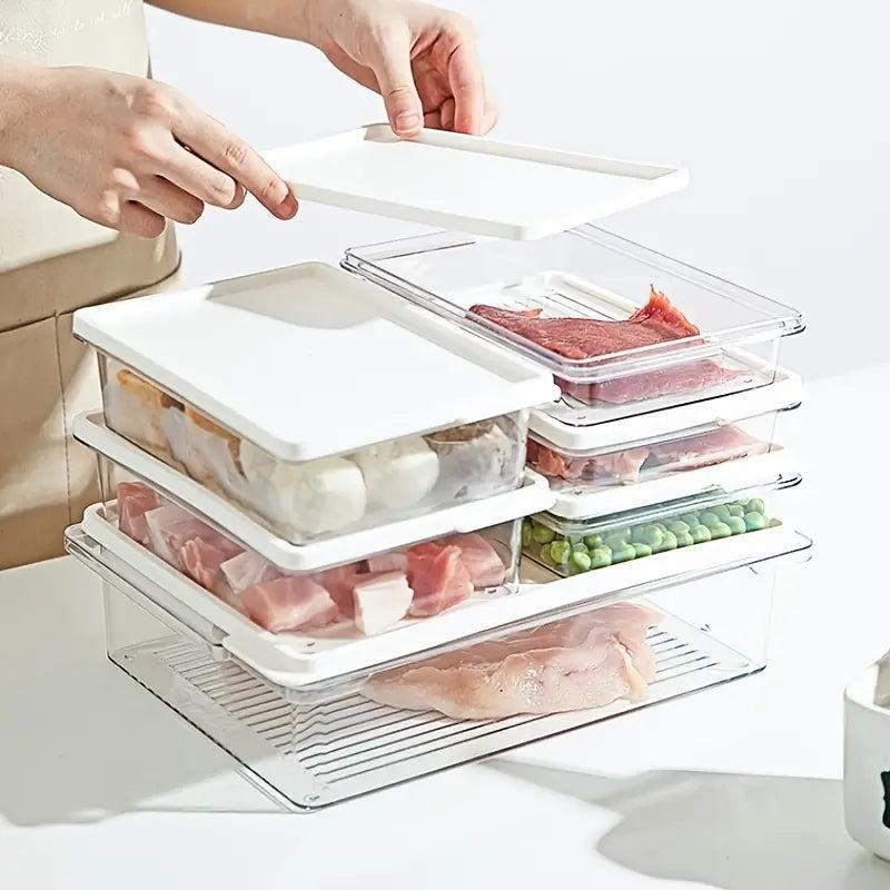 Transparent Refrigerator Storage Box for Fresh Food and Vegetables
