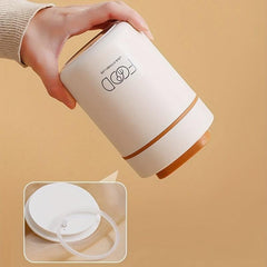 Portable Stainless Steel Breakfast Cup with Sealed Lid