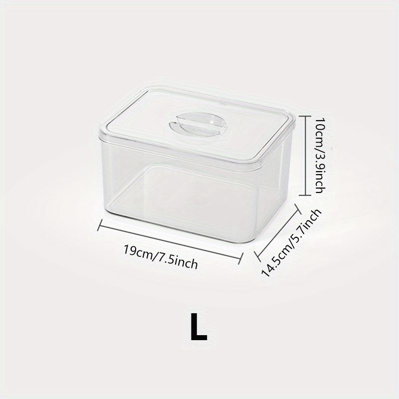 1pc PET Kitchen Spice Storage Box Refrigerator High Transparency Storage Box