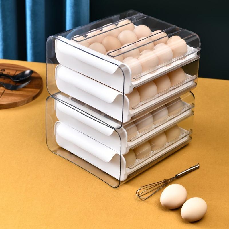 32 Grid Refrigerator Egg Tray Double Layer Fresh Keeping Egg Holder